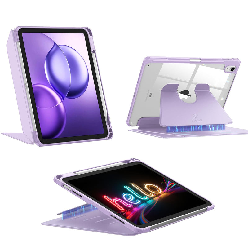 iPad 11th Gen A16/iPad 10th Gen Case w/Multiple Stand Angles & Pencil Holder, Clear Back | Fintie