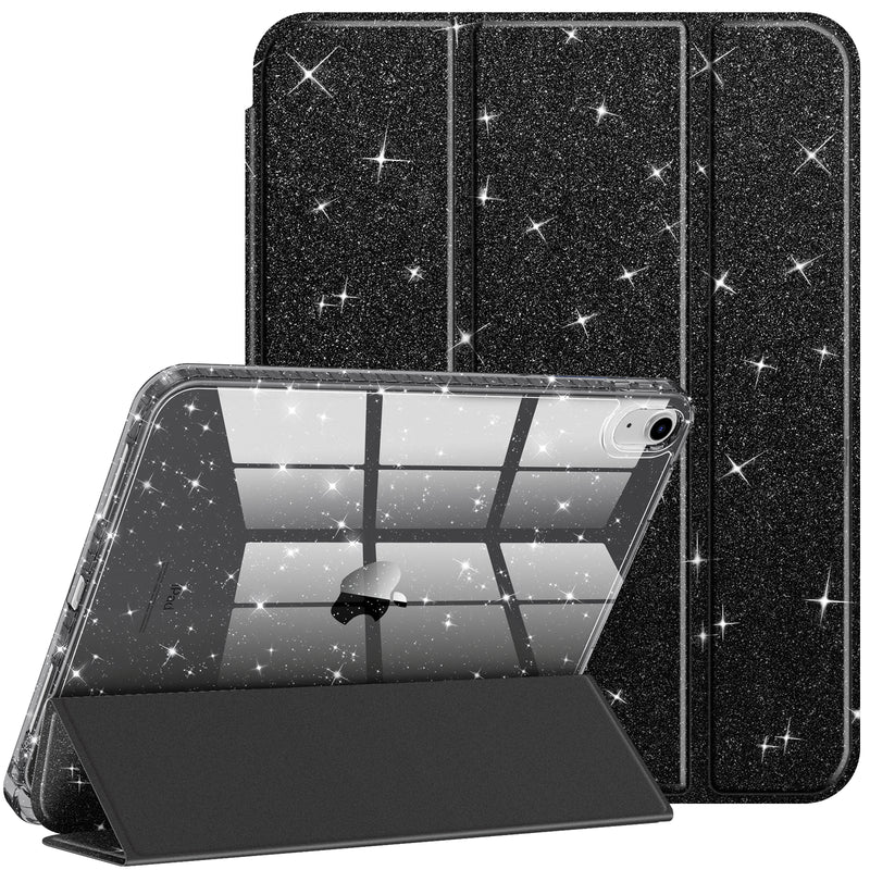 Glittering Slim Case for iPad A16 Chip 11th Gen/iPad 10th Gen w/Clear Back Shell & Pencil Holder | Fintie