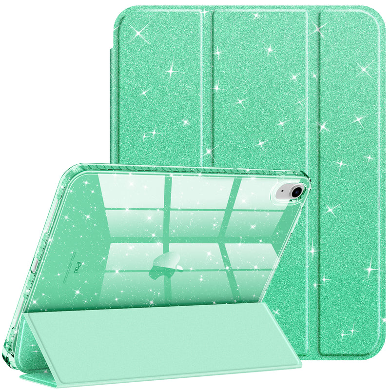 Glittering Slim Case for iPad A16 Chip 11th Gen/iPad 10th Gen w/Clear Back Shell & Pencil Holder | Fintie