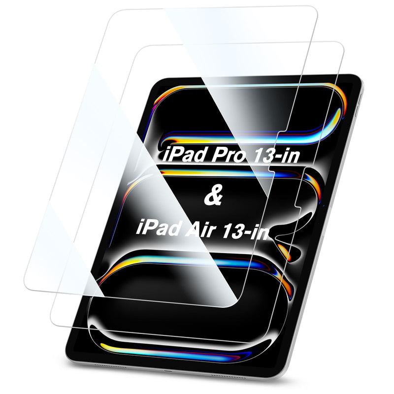 iPad Pro 13 (M5/M4 Chip) / iPad Air 13 (M3/M2 Chip) Tempered Glass Screen Protector [2 Pack] | Fintie