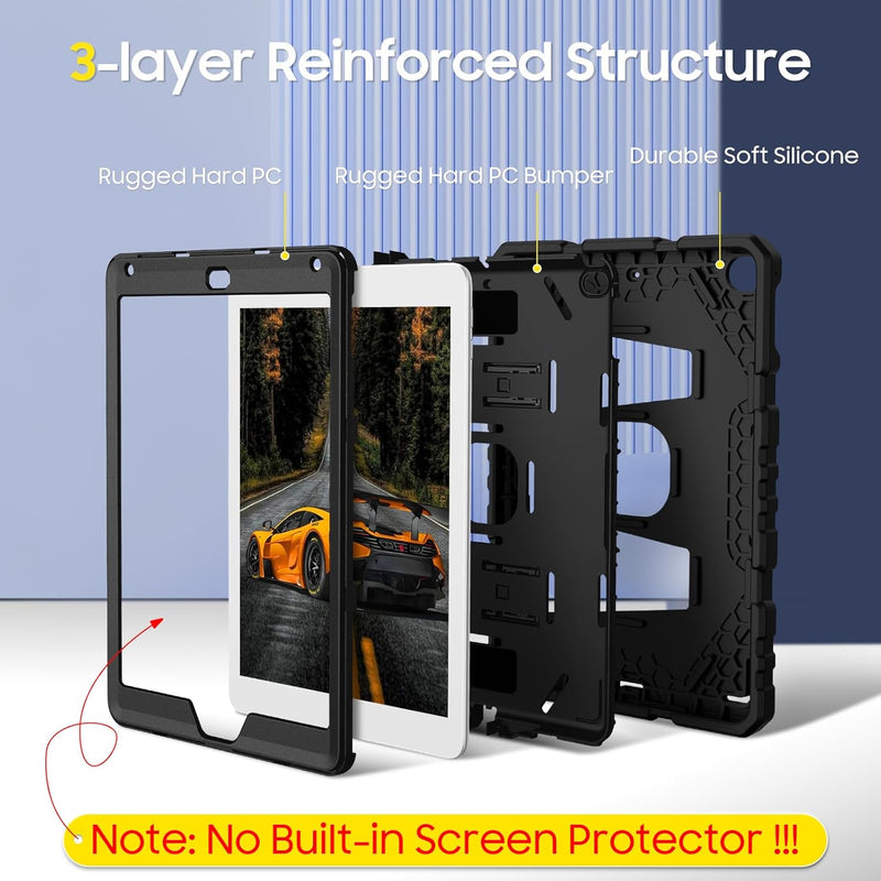 iPad 6th/5th Gen, iPad Air 2nd Gen Rugged Kickstand Case [3-Layer Protection] | Fintie