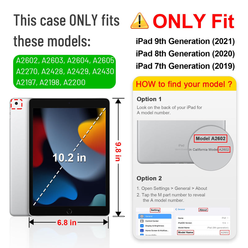 Slim Glittering Case for iPad 9th Gen, iPad 8th/7th Gen (10.2-inch) | Fintie