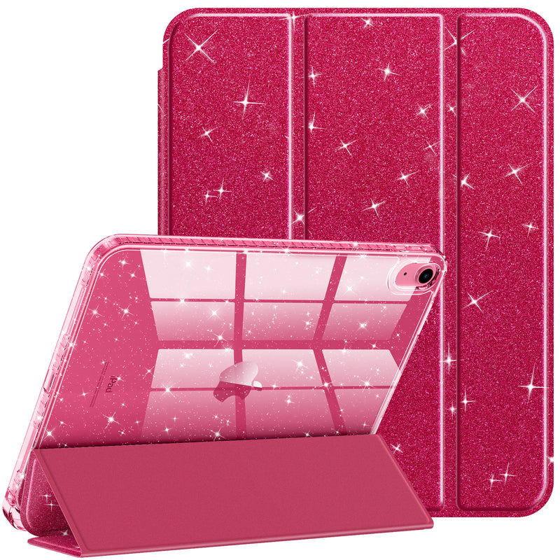 Glittering Slim Case for iPad A16 Chip 11th Gen/iPad 10th Gen w/Clear Back Shell & Pencil Holder | Fintie