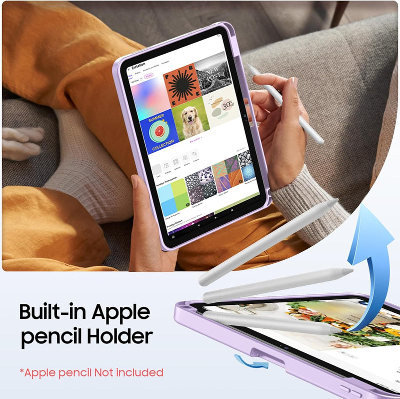 Fintie Shockproof Case for iPad 11th Gen (A16, 2025)/iPad 10th Gen, Slim Frosted Protective Cover with Multi-Angle Stand