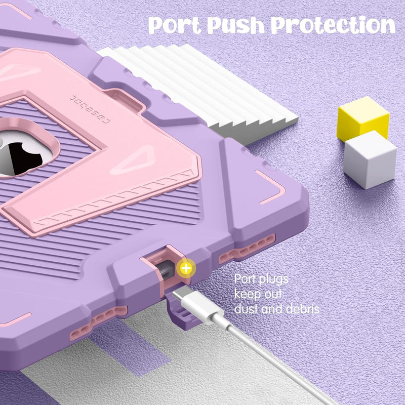 Fintie Case with Kickstand for iPad Air 11-inch (M3/M2 chip), iPad Air 5th/4th Gen, 3-Layer Protection, Rugged Heavy-Duty Shockproof Case  for Kids