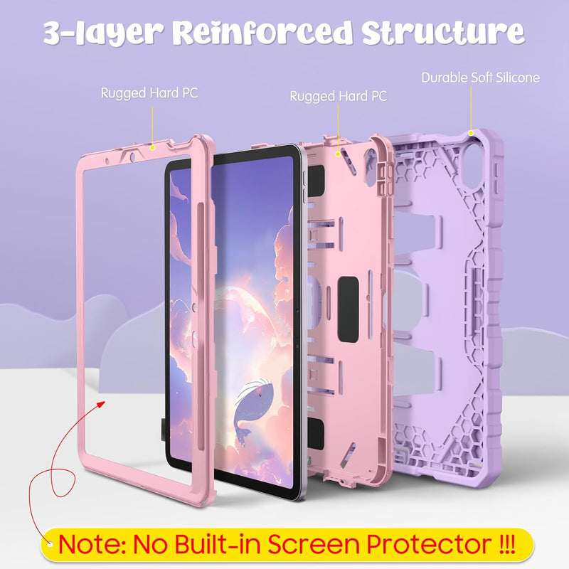 Fintie Case with Kickstand for iPad Air 11-inch (M3/M2 chip), iPad Air 5th/4th Gen, 3-Layer Protection, Rugged Heavy-Duty Shockproof Case  for Kids