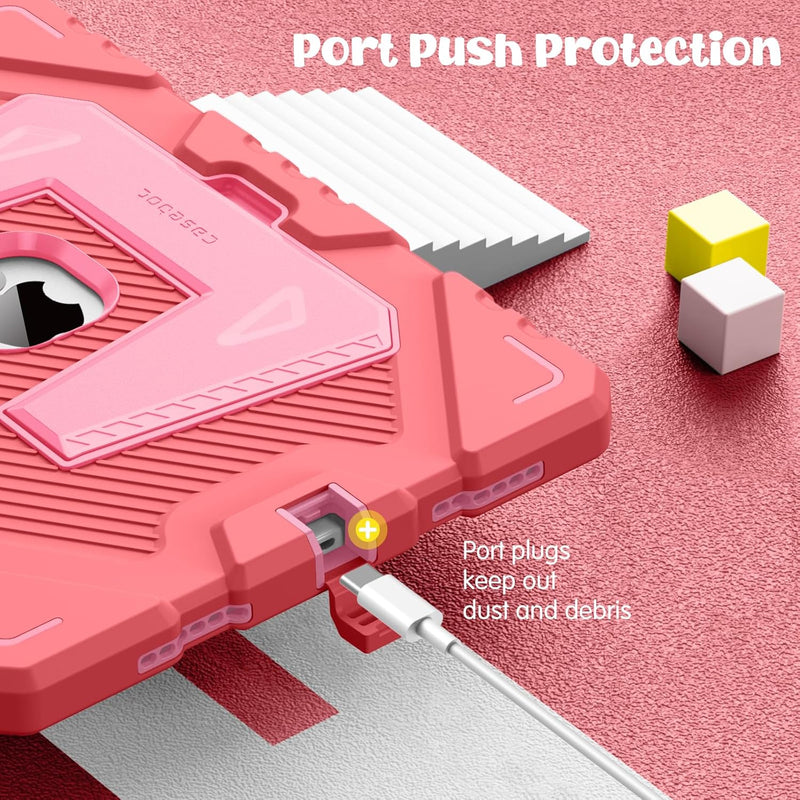 Fintie Case with Kickstand for iPad Air 11-inch (M3/M2 chip), iPad Air 5th/4th Gen, 3-Layer Protection, Rugged Heavy-Duty Shockproof Case  for Kids