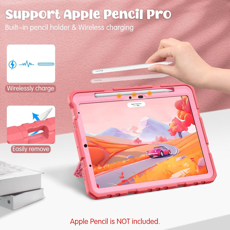 Fintie Case with Kickstand for iPad Air 11-inch (M3/M2 chip), iPad Air 5th/4th Gen, 3-Layer Protection, Rugged Heavy-Duty Shockproof Case  for Kids