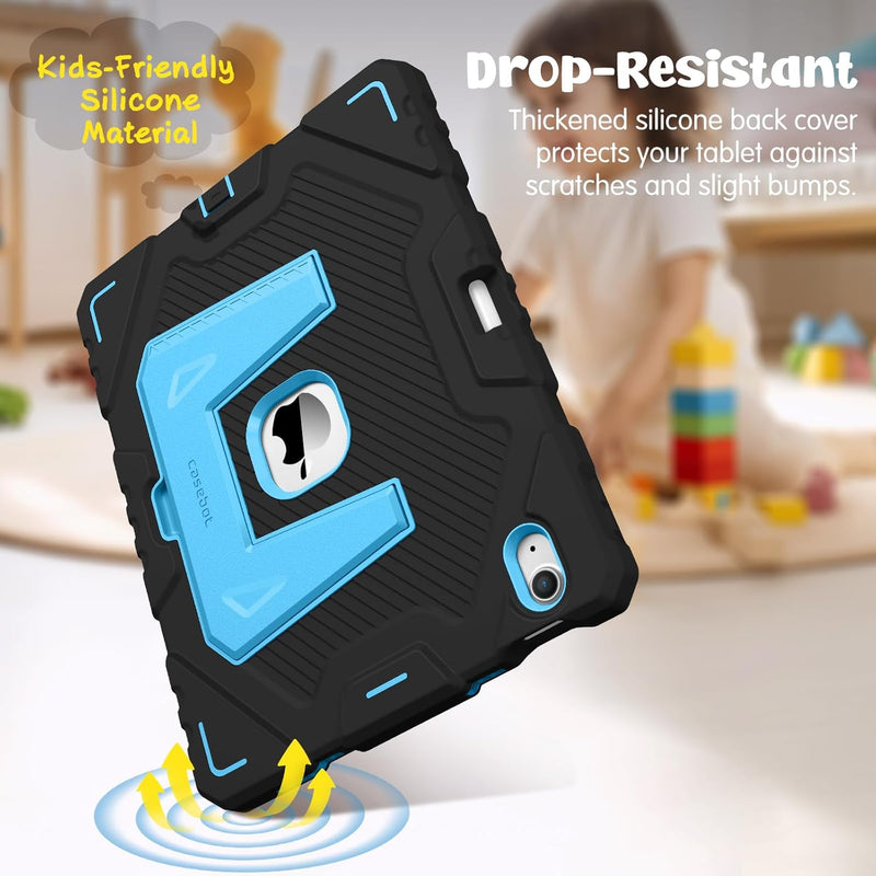 Fintie Case with Kickstand for iPad Air 11-inch (M3/M2 chip), iPad Air 5th/4th Gen, 3-Layer Protection, Rugged Heavy-Duty Shockproof Case  for Kids