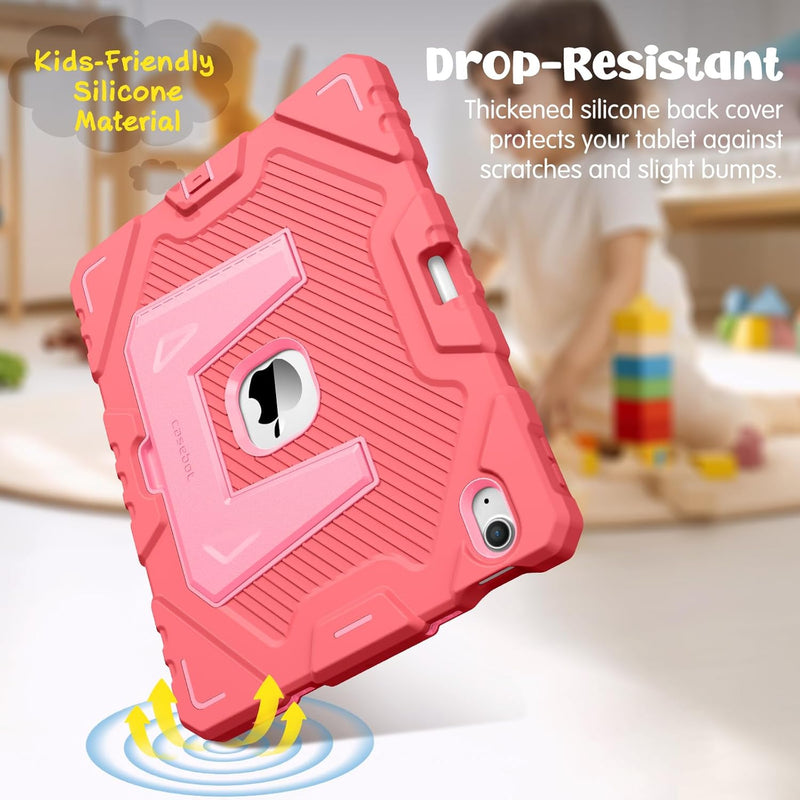 Fintie Case with Kickstand for iPad Air 11-inch (M3/M2 chip), iPad Air 5th/4th Gen, 3-Layer Protection, Rugged Heavy-Duty Shockproof Case  for Kids