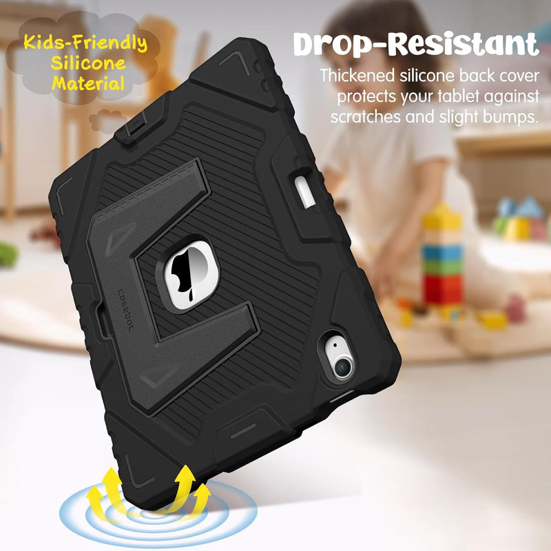 Fintie Case with Kickstand for iPad Air 11-inch (M3/M2 chip), iPad Air 5th/4th Gen, 3-Layer Protection, Rugged Heavy-Duty Shockproof Case  for Kids