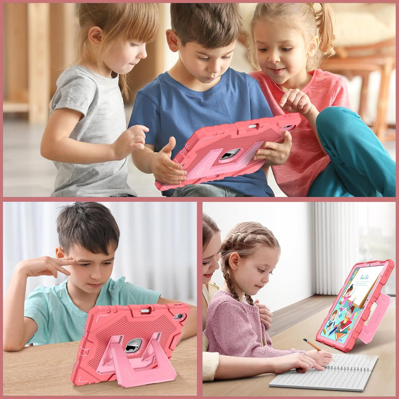 Fintie Case with Kickstand for iPad Air 11-inch (M3/M2 chip), iPad Air 5th/4th Gen, 3-Layer Protection, Rugged Heavy-Duty Shockproof Case  for Kids
