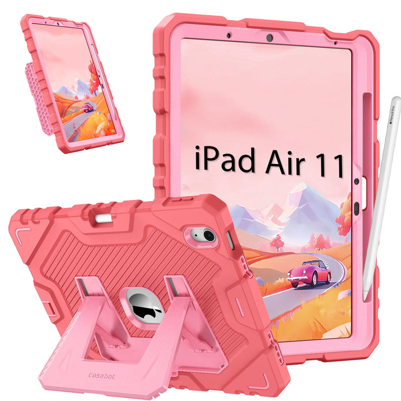 Fintie Case with Kickstand for iPad Air 11-inch (M3/M2 chip), iPad Air 5th/4th Gen, 3-Layer Protection, Rugged Heavy-Duty Shockproof Case  for Kids