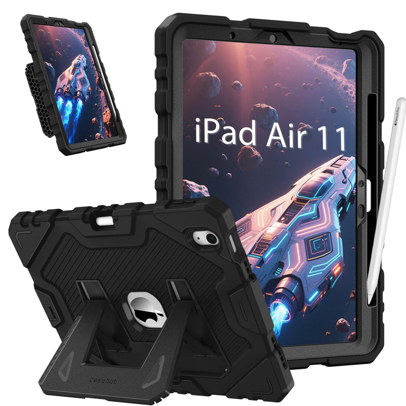 Fintie Case with Kickstand for iPad Air 11-inch (M3/M2 chip), iPad Air 5th/4th Gen, 3-Layer Protection, Rugged Heavy-Duty Shockproof Case  for Kids