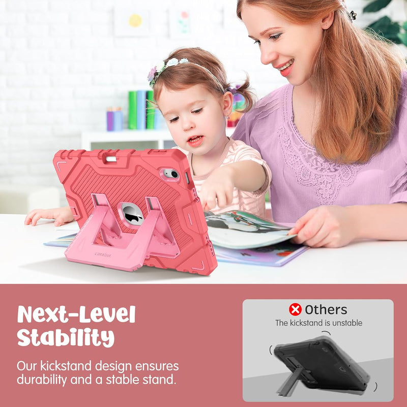 Fintie Case with Kickstand for iPad Air 11-inch (M3/M2 chip), iPad Air 5th/4th Gen, 3-Layer Protection, Rugged Heavy-Duty Shockproof Case  for Kids