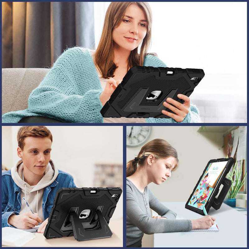 Fintie Case with Kickstand for iPad Air 11-inch (M3/M2 chip), iPad Air 5th/4th Gen, 3-Layer Protection, Rugged Heavy-Duty Shockproof Case  for Kids