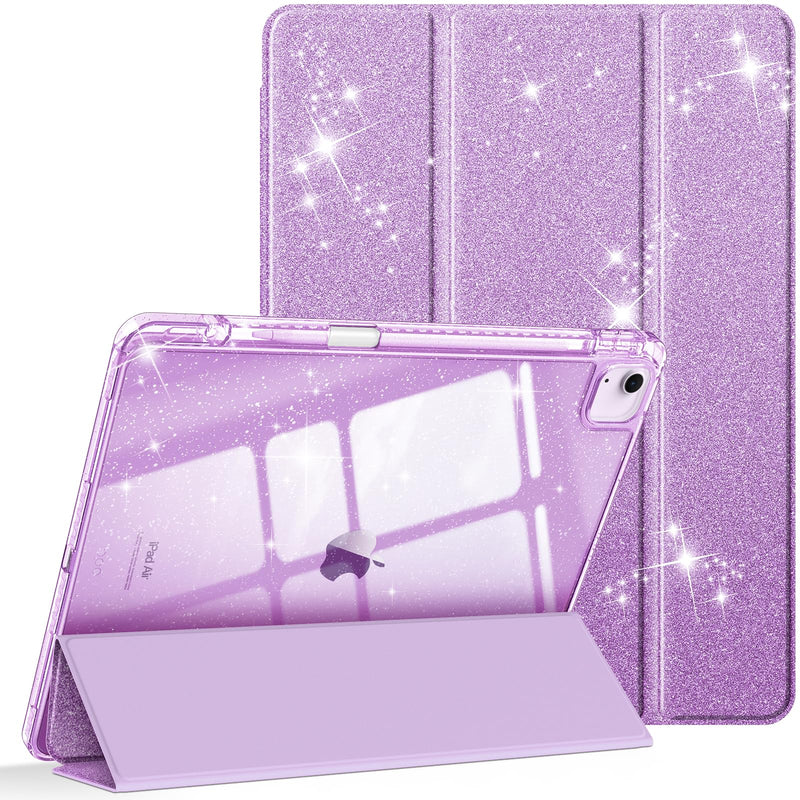 Glittering Slim Case for iPad Air 13 (M3/M2 Chip) w/Clear Back and Pencil Holder | Fintie