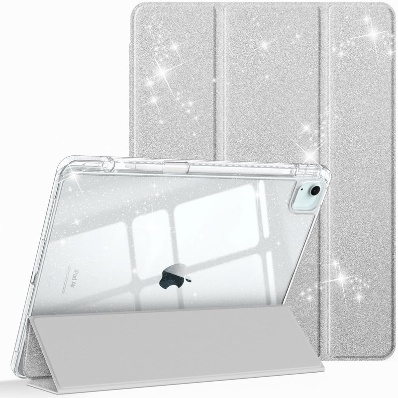 Glittering Slim Case for iPad Air 13 (M3/M2 Chip) w/Clear Back and Pencil Holder | Fintie