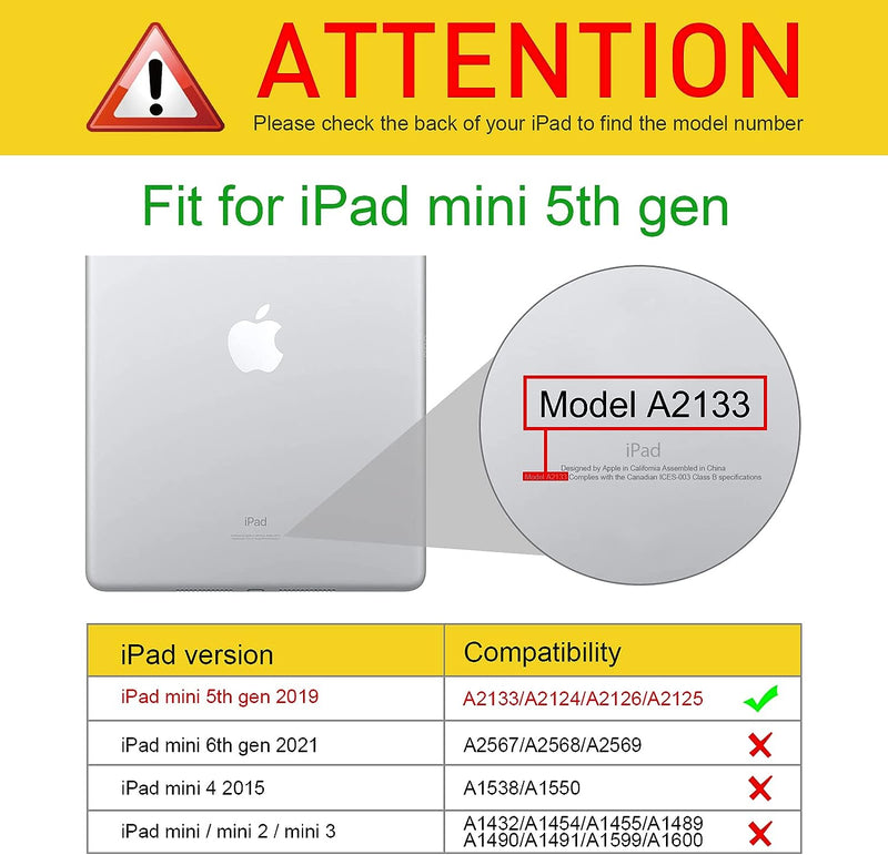 iPad Mini 5 (2019) Slim Case with Soft TPU Back Cover | Fintie