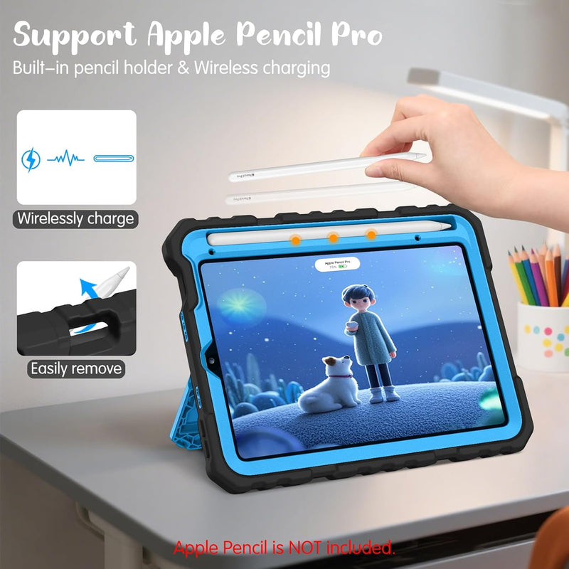 iPad Mini 7th Gen (A17 Pro), iPad Mini 6th Gen Rugged Shockproof Case with Kickstand, 3-Layer Protection, Kid-Friendly | Fintie