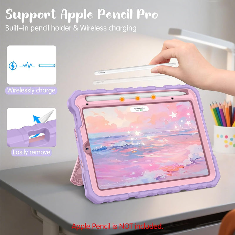 iPad Mini 7th Gen (A17 Pro), iPad Mini 6th Gen Rugged Shockproof Case with Kickstand, 3-Layer Protection, Kid-Friendly | Fintie