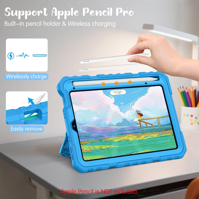 iPad Mini 7th Gen (A17 Pro), iPad Mini 6th Gen Rugged Shockproof Case with Kickstand, 3-Layer Protection, Kid-Friendly | Fintie