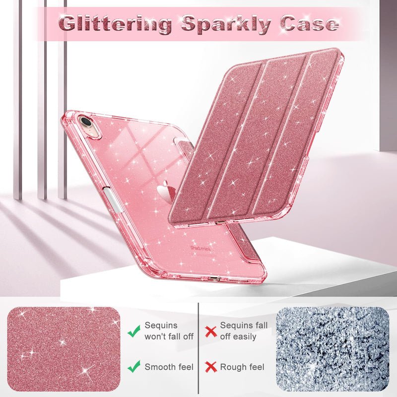 Glittering Slim Case for iPad Mini 7th Gen (A17 Pro)/iPad Mini 6th Gen 8.3" | Fintie
