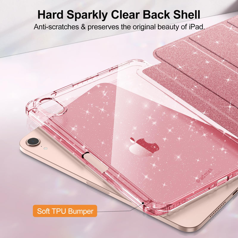 Glittering Slim Case for iPad Mini 7th Gen (A17 Pro)/iPad Mini 6th Gen 8.3" | Fintie