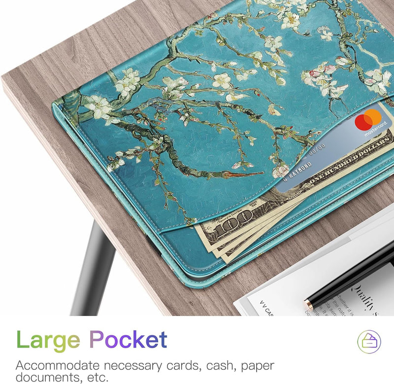 2024 ipad pro 11 m4 case with a pocket fot storing cash, cards, notes on th go