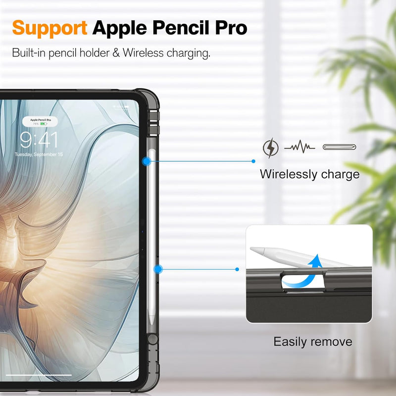 iPad Pro 13-inch 2024 (M4 chip) SlimShell Case with Translucent Frosted Back | Fintie