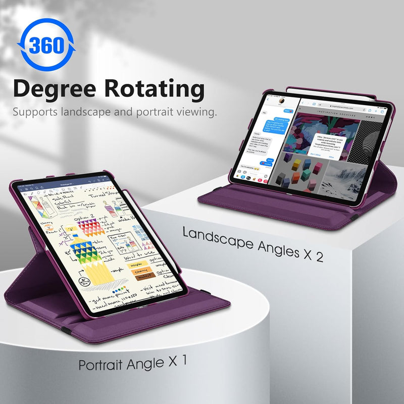 iPad Pro 11-inch 2024 (M4 chip) 360-Degree Swiveling Stand Case | Fintie