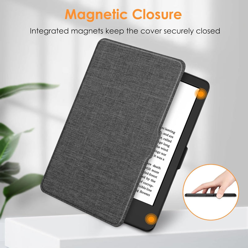 Kindle (11th Gen, 2022) Book-Style Vegan Leather Cover | Fintie