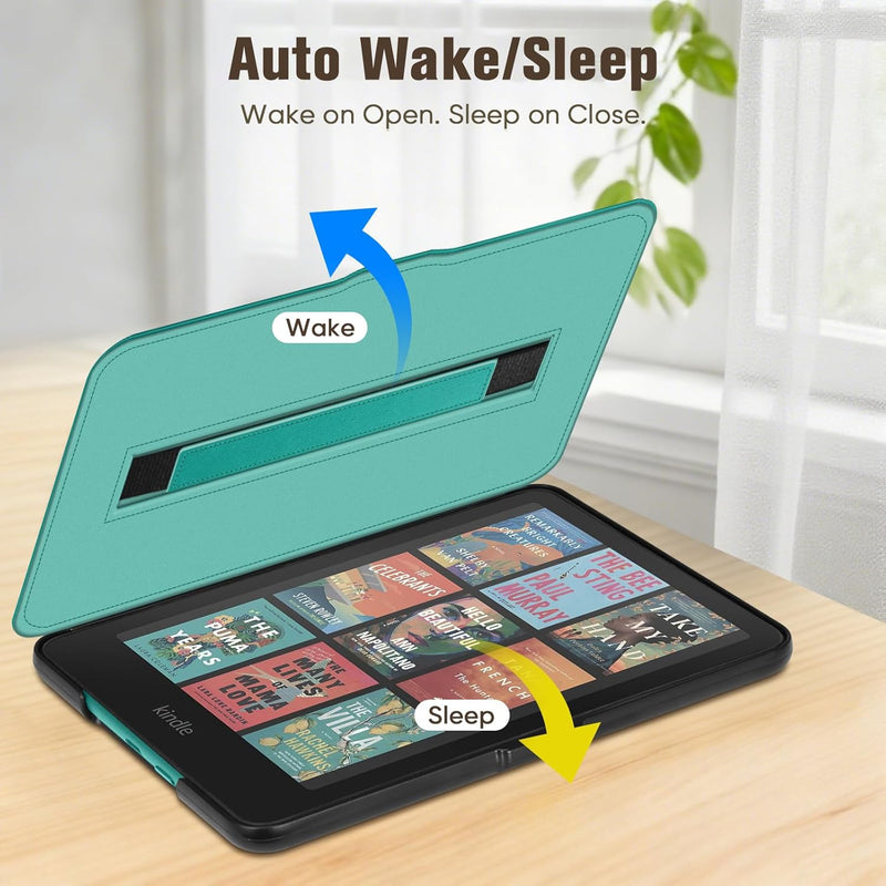 Slim Case for Kindle Paperwhite 12th Gen & Kindle Colorsoft, with Hand Strap & Magnetic Shell Cover | Fintie