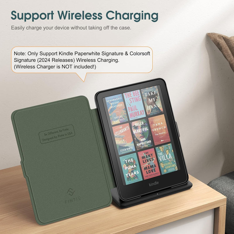 Kindle Paperwhite 7-Inch (12th Gen, 2024)/Kindle Colorsoft 2024 Slim PU Leather Case | Fintie