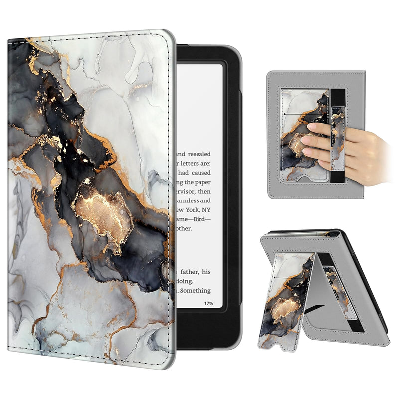 Kindle Paperwhite/Kindle Colorsoft 7" (12th Gen, 2024) Vegan Leather Sleeve Case with Stand and Handstrap | Fintie