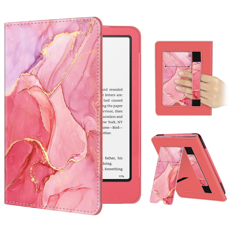 Kindle Paperwhite/Kindle Colorsoft 7" (12th Gen, 2024) Vegan Leather Sleeve Case with Stand and Handstrap | Fintie