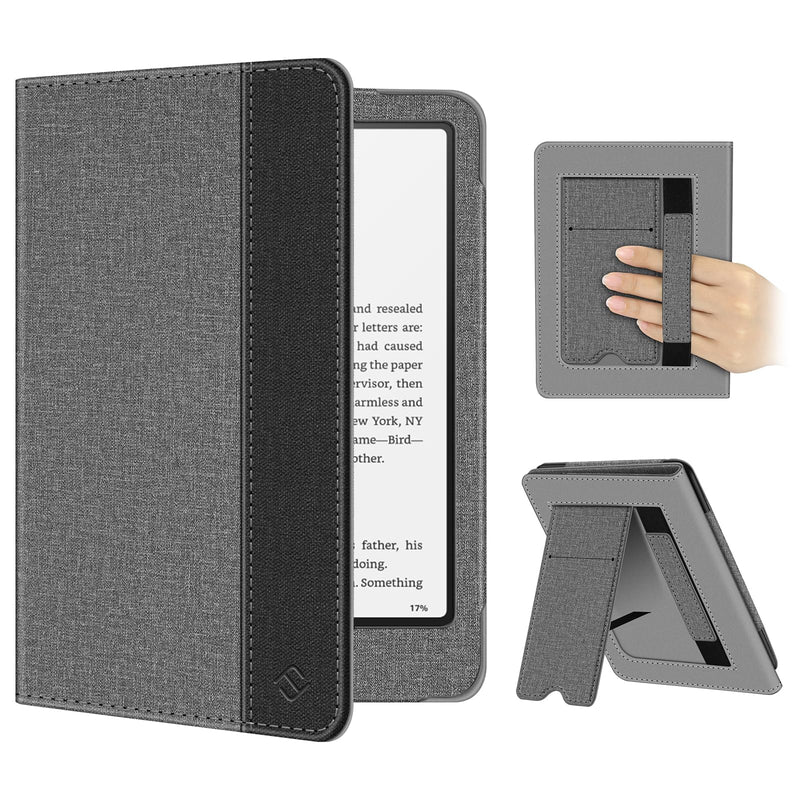 Kindle Paperwhite/Kindle Colorsoft 7" (12th Gen, 2024) Vegan Leather Sleeve Case with Stand and Handstrap | Fintie