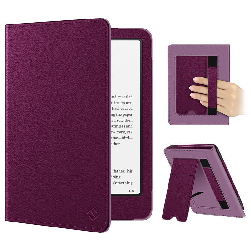 Kindle Paperwhite/Kindle Colorsoft 7" (12th Gen, 2024) Vegan Leather Sleeve Case with Stand and Handstrap | Fintie