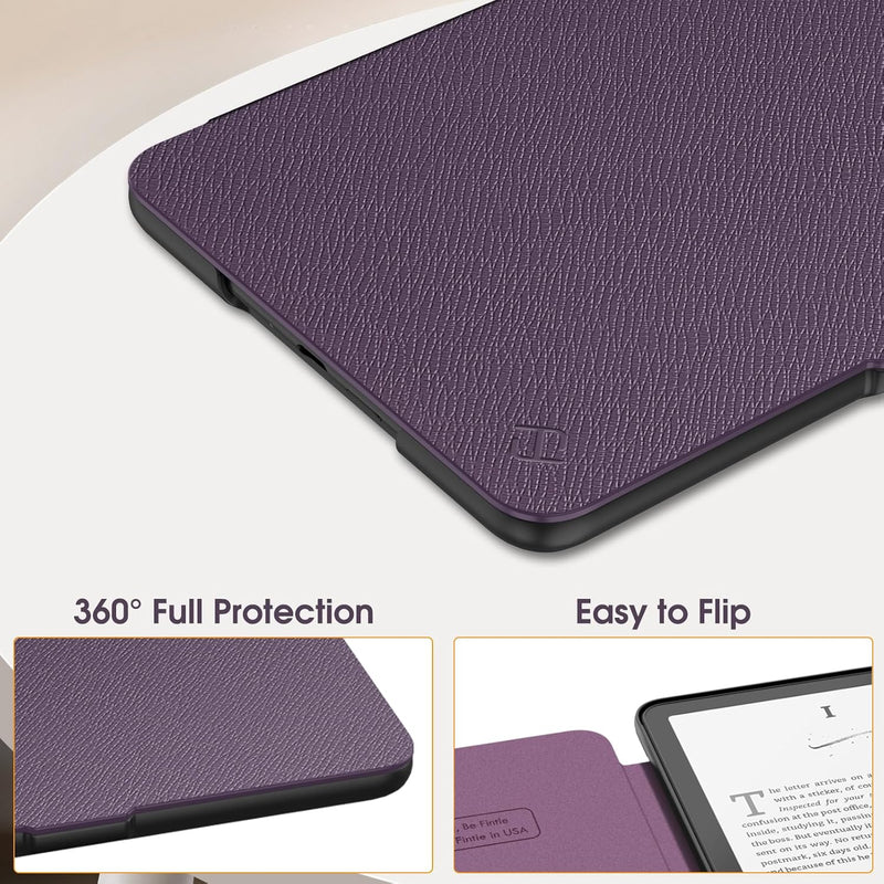 Kindle Paperwhite 7-Inch (12th Gen, 2024)/Kindle Colorsoft 2024 Slim PU Leather Case | Fintie