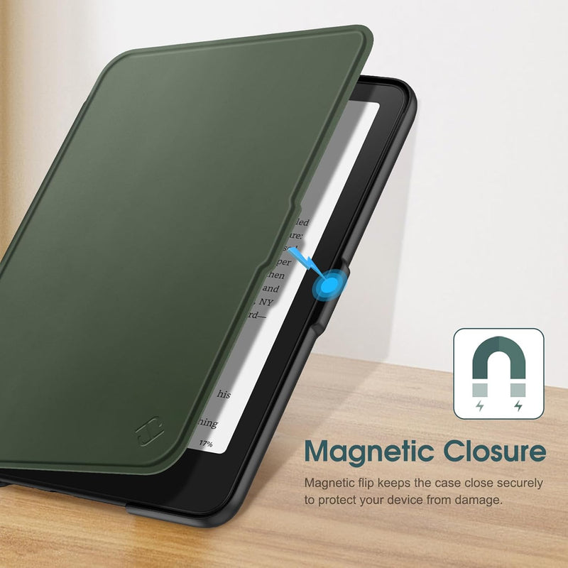 Kindle Paperwhite 7-Inch (12th Gen, 2024)/Kindle Colorsoft 2024 Slim PU Leather Case | Fintie