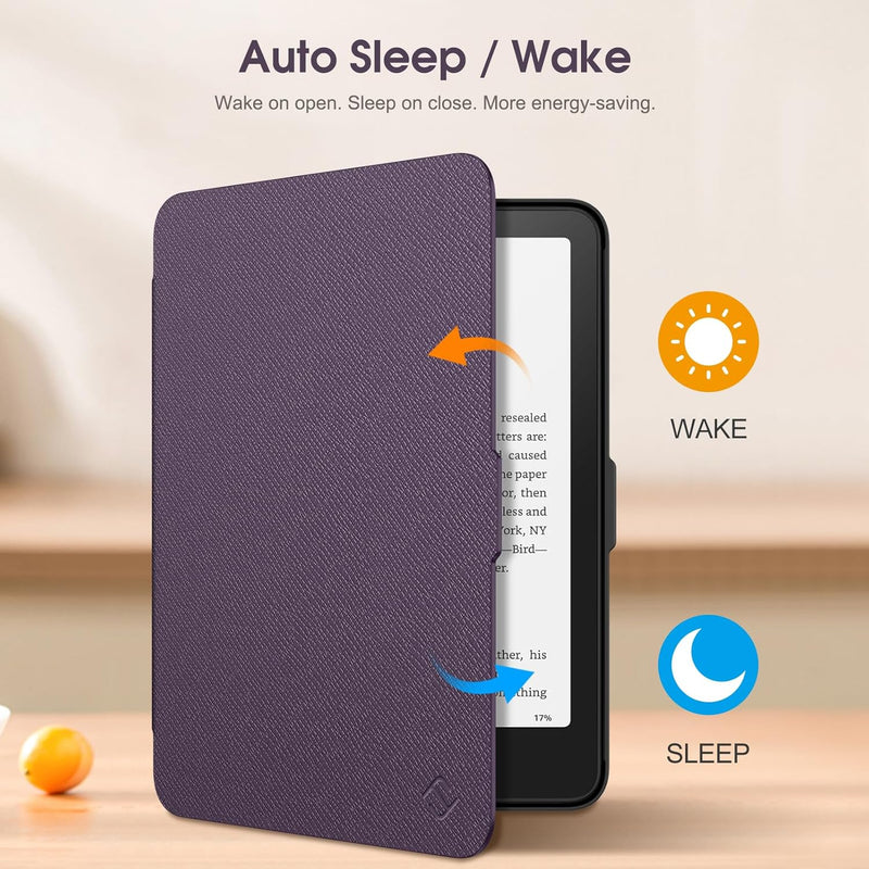 Kindle Paperwhite 7-Inch (12th Gen, 2024)/Kindle Colorsoft 2024 Slim PU Leather Case | Fintie