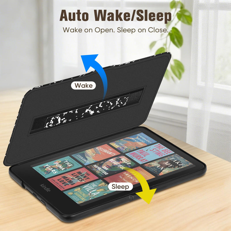 Slim Case for Kindle Paperwhite 12th Gen & Kindle Colorsoft, with Hand Strap & Magnetic Shell Cover | Fintie