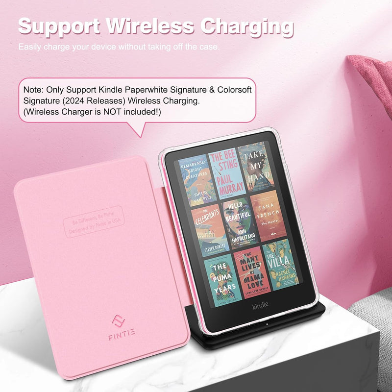 Kindle Paperwhite 7-inch (2024)/Kindle Colorsoft 2024 Slim Case with Clear Soft TPU Back | Fintie
