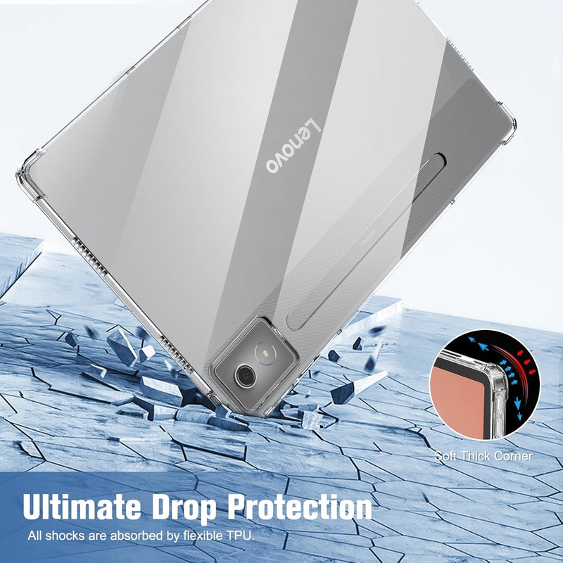 Lenovo Idea Tab Pro 12.7-inch (TB-373FU/ TB-375FC) 2025 Clear Back Cover, Anti-Scratch | Fintie