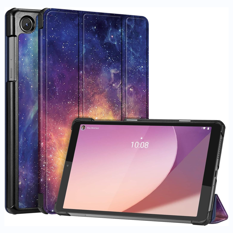 Lenovo Tab M8 4th Gen case in galaxy pattern