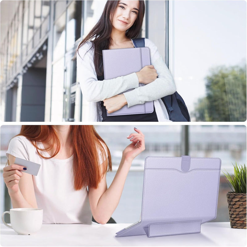 Fintie Sleeve Case for MacBook Air 13-inch (2018-2025) /MacBook Pro 13", Folio Book Cover with Stand Feature