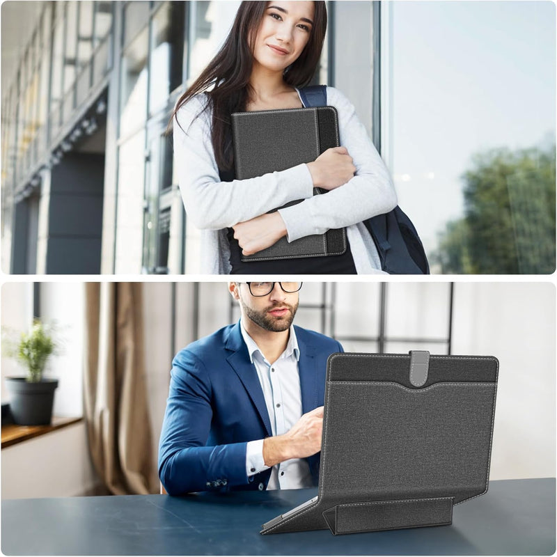 Fintie Sleeve Case for MacBook Air 13-inch (2018-2025) /MacBook Pro 13", Folio Book Cover with Stand Feature