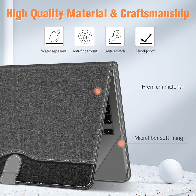 Fintie Sleeve Case for MacBook Air 13-inch (2018-2025) /MacBook Pro 13", Folio Book Cover with Stand Feature