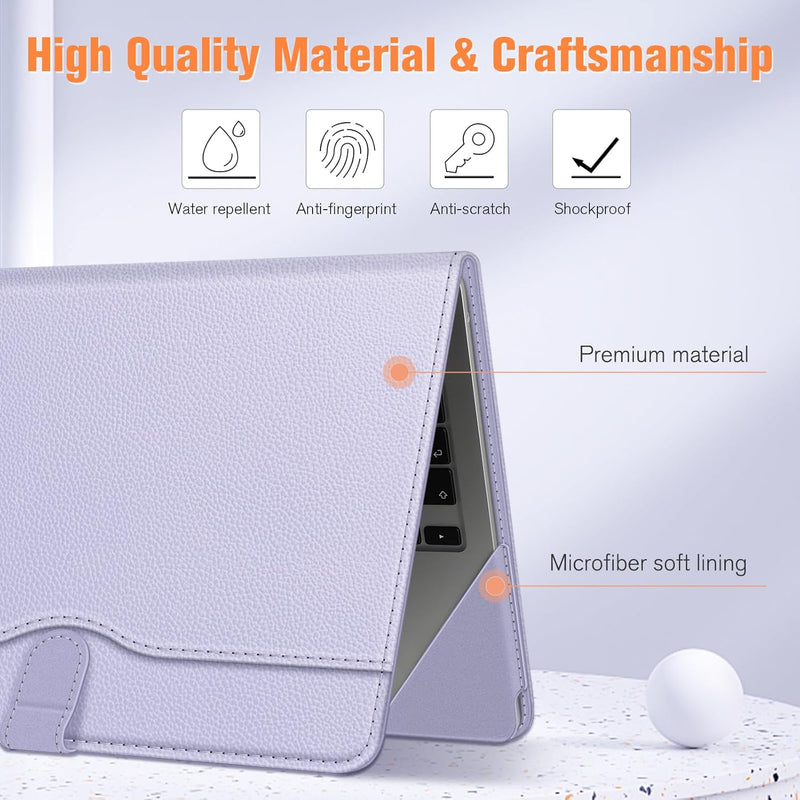 Fintie Sleeve Case for MacBook Air 13-inch (2018-2025) /MacBook Pro 13", Folio Book Cover with Stand Feature