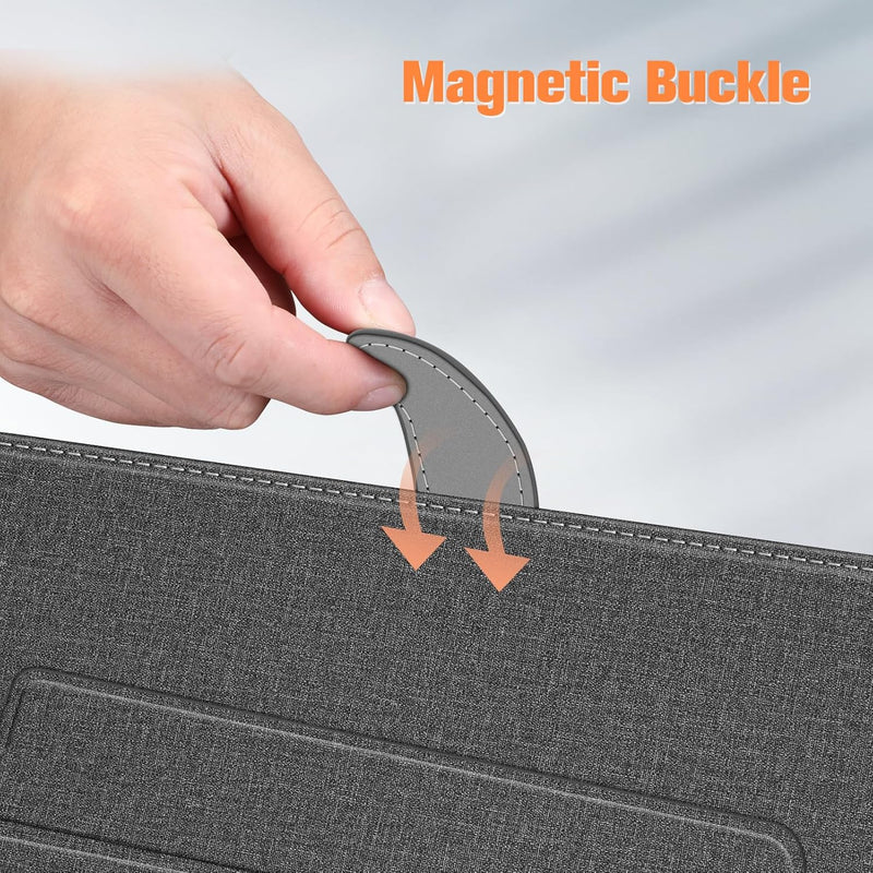 Fintie Sleeve Case for MacBook Air 13-inch (2018-2025) /MacBook Pro 13", Folio Book Cover with Stand Feature